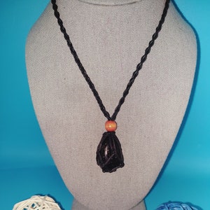 Mystical Nuummite! Nuummite! The Sorcerer&#39;s Stone/ Coppernite Crystal Necklace - Protection against &quot; Energy Vampires &quot; Fiery Earth Energy!