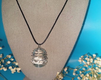 ¡Obsidiana Blanca! Collar con colgante de cristal de obsidiana blanca: ¡Piedra de pureza! ¡Guía angelical! ¡Hermoso!