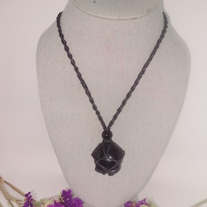 Apache Tears Obsidian - Black Apache Tears Obsidian Crystal Pendant Necklace - Protection & Forgiveness Stone - Aura Protection!