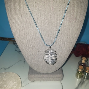 Celestite! Celestial Celestite Crystal Necklace - Powerful Vibration! High Frequency And Divine Energies!