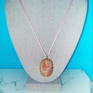 Pink Onyx! Precious Pink Onyx Necklace - Powerful Love Stone! Attain Emotional Equilibrium, Alleviate Stress And Protection! So Beautiful!