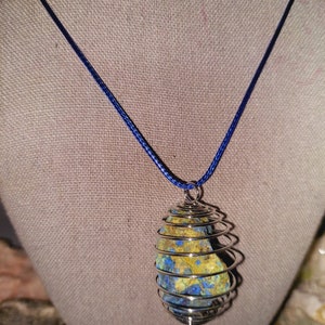 Shattuckite! Raw Shattuckite with Chrysocolla Necklace - Stone of Intuition, Mediumship, Telepathy and Psychic Abilities! higher knowledge! Cord Necklace