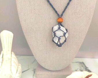 Angel Touch! Angelite Crystal Necklace - Angelic Guidance! High Vibration and High Frequency! Angelite Opens Up Miraculous Perceptions!