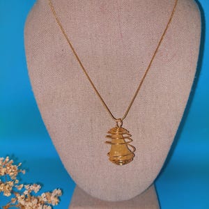 Libyan Desert Glass! Libyan Gold! Libyan Desert Glass Crystal Pendant Necklace - Powerful Ascension and Manifestation Stone! &quot;Rock of God&quot;
