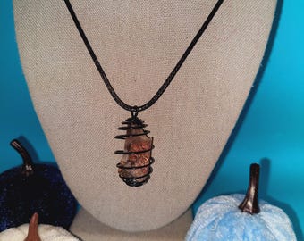 Pastel Bloodshot Iolite! Iolite and the Sun! Rainbow Iolite with Sunstone Crystal Necklace - Vision Stone! High Vibration! Rainbow Shimmer!