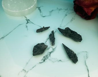 Black Kyanite Crystal Blades  - Set of 5