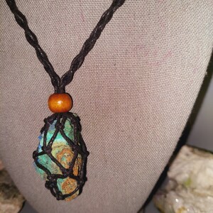 Shattuckite! Raw Shattuckite with Chrysocolla Necklace - Stone of Intuition, Mediumship, Telepathy and Psychic Abilities! higher knowledge! image 5