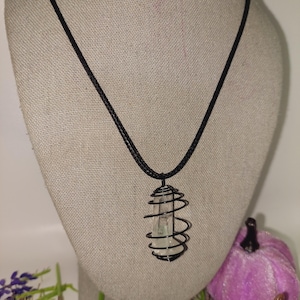 Ajoite in Quartz! Natural Ajoite in Quartz Matrix Necklace - Angelic and Divine Communication! Empowerment Stone! Our Divine Source Energy!
