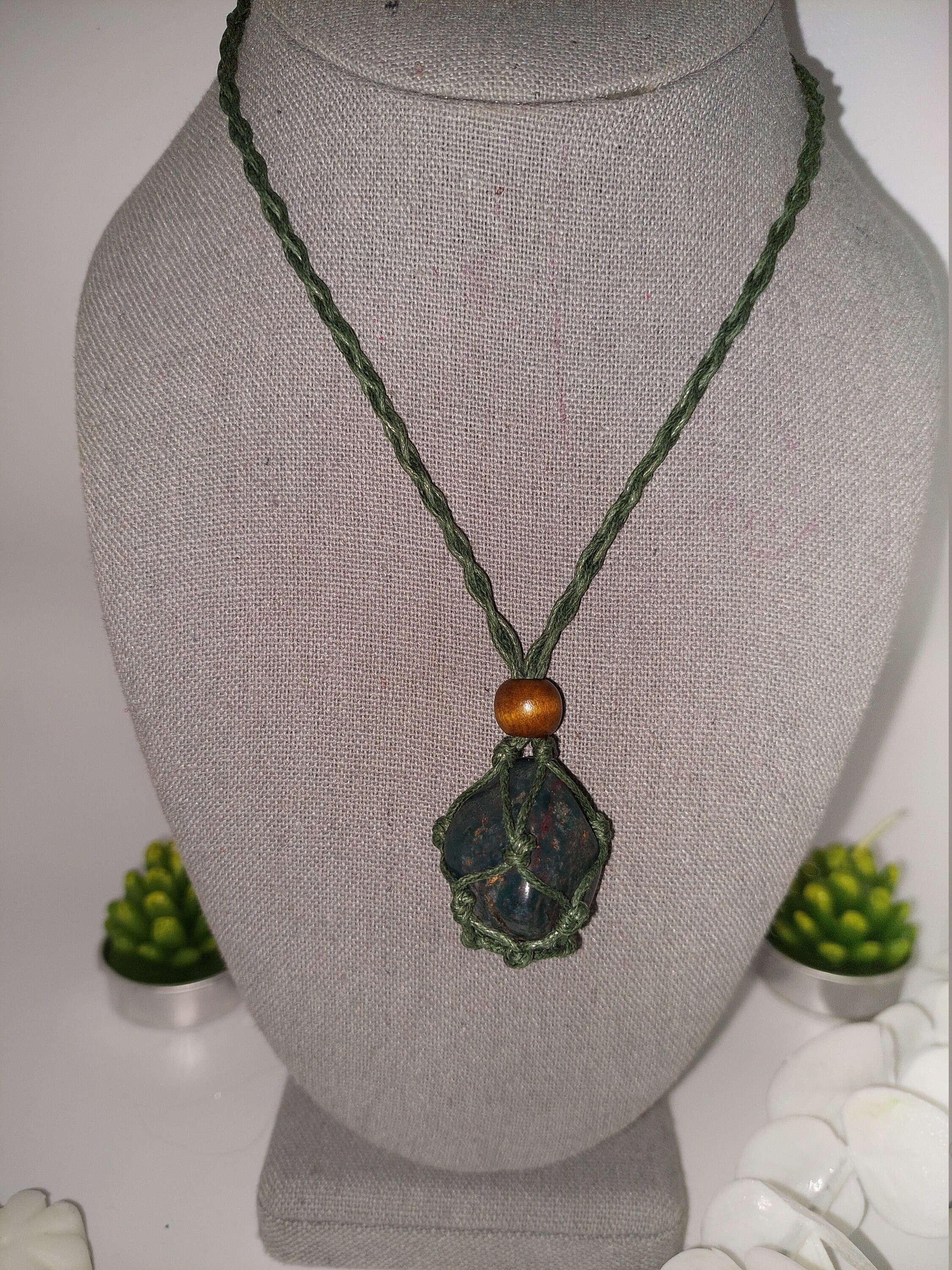 Indian Bloodstone/Heliotrope - Growth Stone! Bloodstone Powerful Conduit of Earth’s Life Force Of Birth, Development & Creation! Protective!