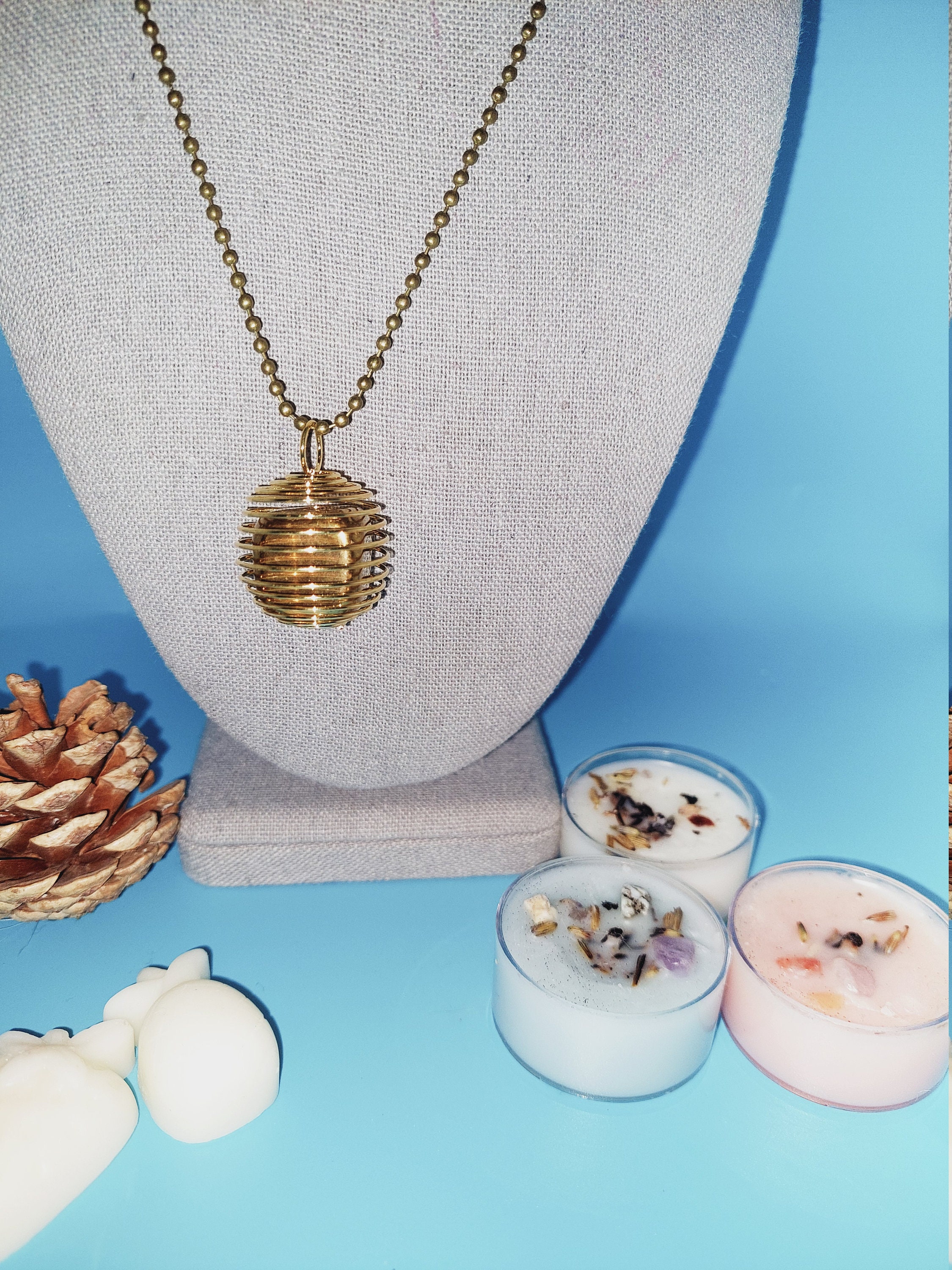 Healing Healer's Gold Crystal Pendant 