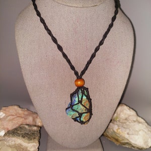 Shattuckite! Raw Shattuckite with Chrysocolla Necklace - Stone of Intuition, Mediumship, Telepathy and Psychic Abilities! higher knowledge! image 3