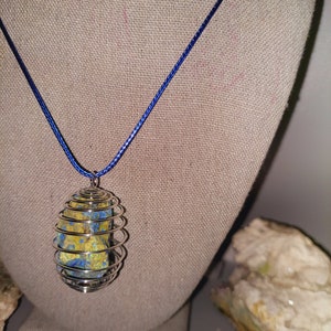 Shattuckite! Raw Shattuckite with Chrysocolla Necklace - Stone of Intuition, Mediumship, Telepathy and Psychic Abilities! higher knowledge! image 7