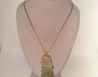 Columnar Diopside! Natural Green Emerald Diopside Necklace - Stone to Enhancing Love And Commitment! Mother Earth Energy! Gaia! Beauty! Rare