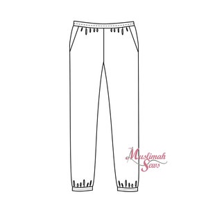 Men's pants "Nouh" on elastic band 48 rus / 42 eu height 176