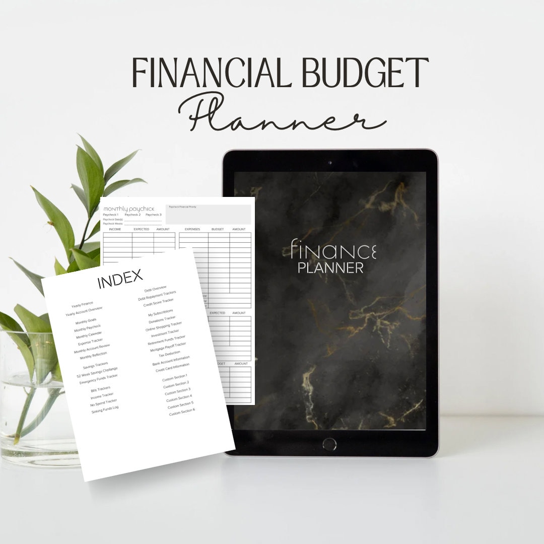 Finance Budget Planner Printable PDF Minimalistic Digital Download - Etsy