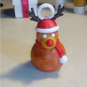 Décoration de Noël 3D Rudolph le renne - Décoration de sapin de Noël et de table