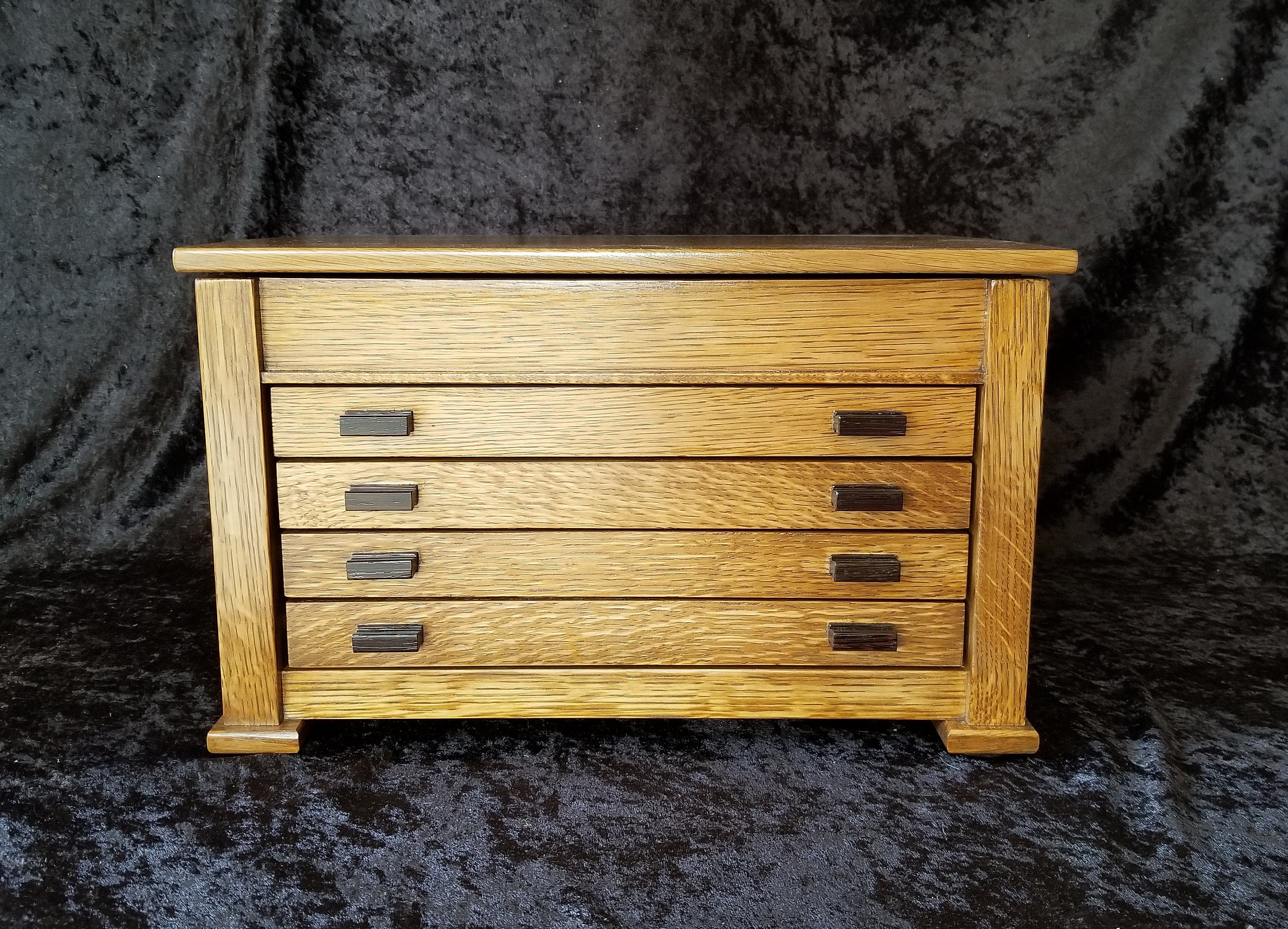 Handmade Wooden Jewelry Box With Drawers, Large Jewelry Box