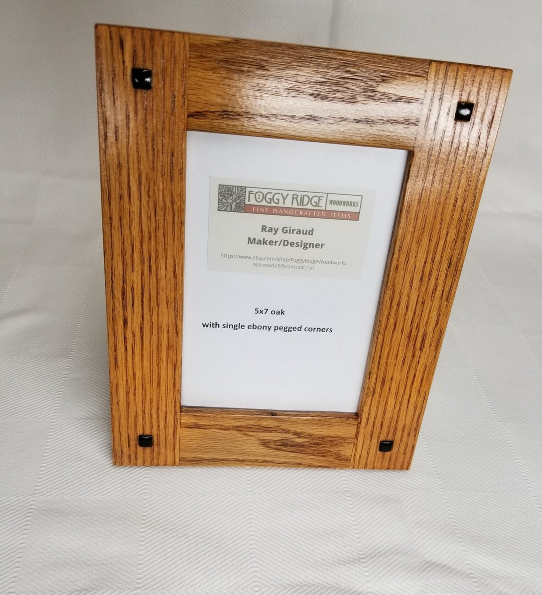 Handcrafted Picture Frame. Made From Recycled Oak With Options for