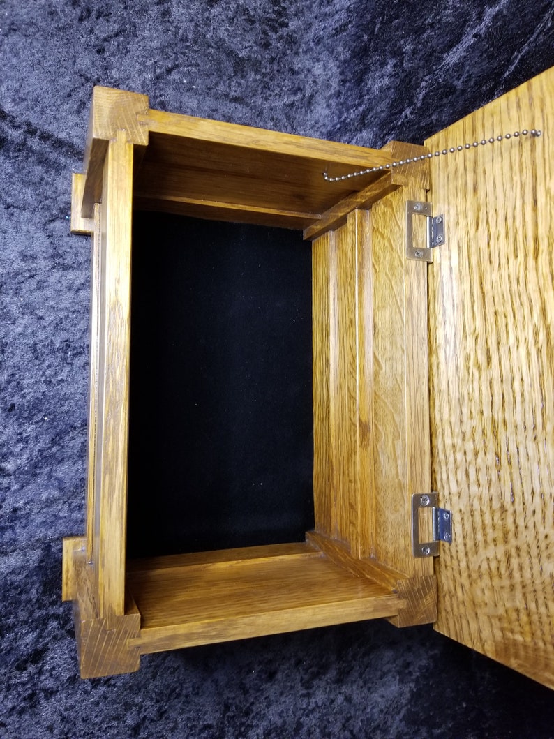 Stickley Style Mission Style Oak Jewelry Chest With Liftout Tray