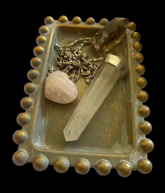 Handcrafted Vintage Style Tray with Gold Effects, Melbourne Made