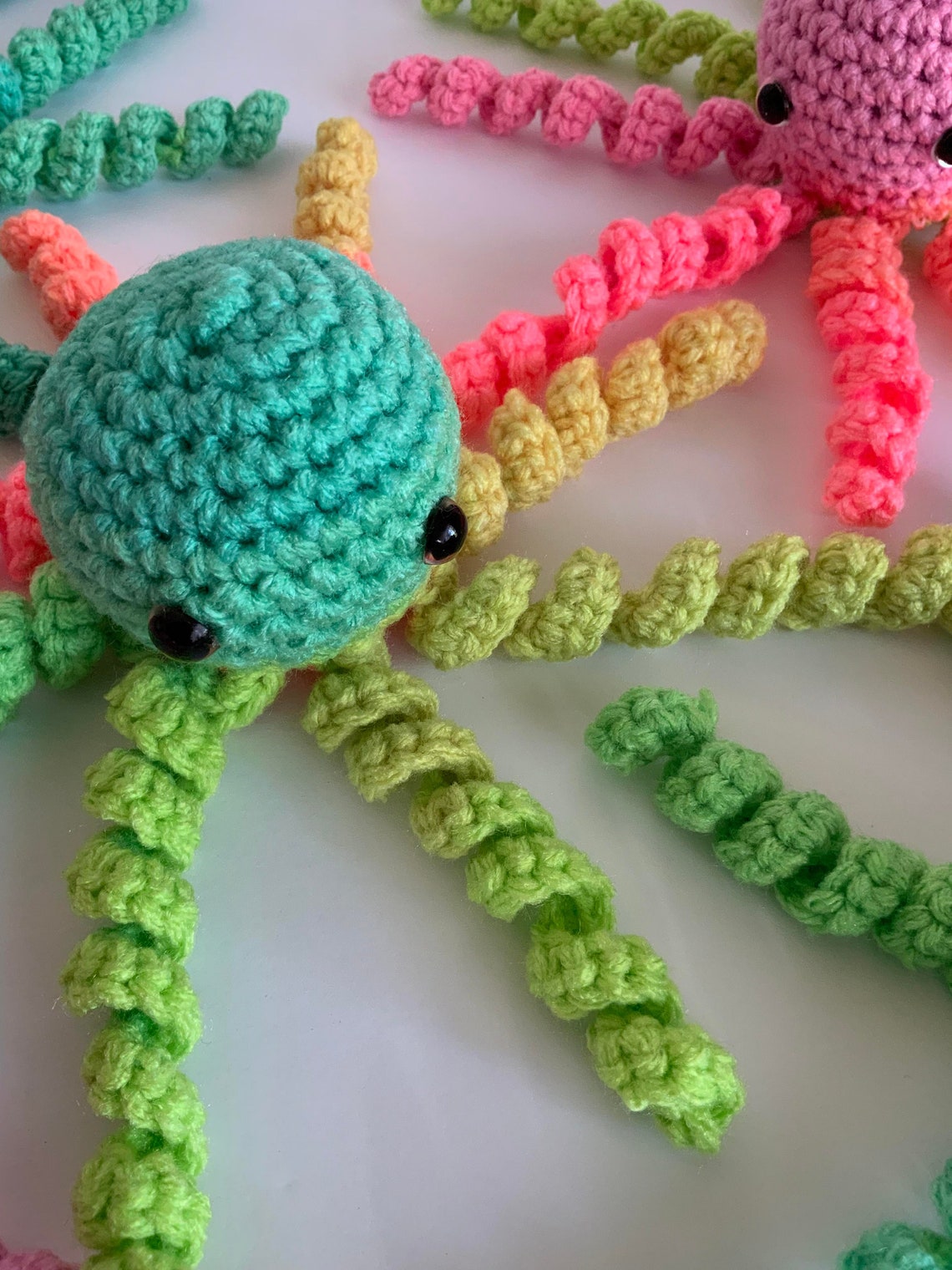 Baby Octopus Amigurumi Soft Toy Rainbow Octopus Gift for Etsy