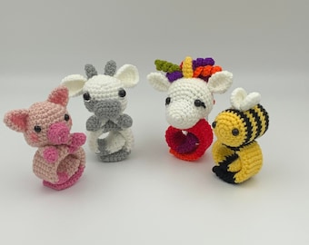 Crochet Animal Slap Bracelet: Handmade Kids Jewelry