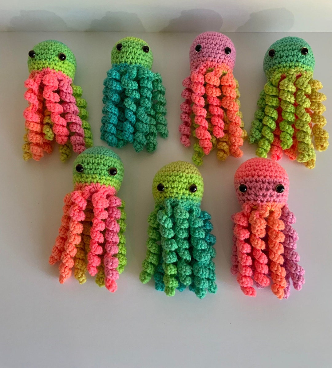 Baby Octopus Amigurumi Soft Toy Rainbow Octopus Gift for Etsy