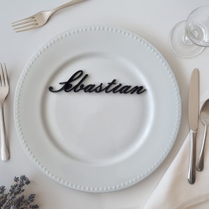 Noms en Miroir Doré pour Cartes de Placement de Mariage, Décor de Table en Acrylique de Luxe, Étiquettes d'Invités Découpées au Laser