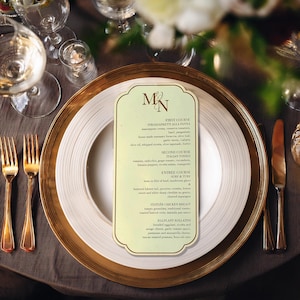 Karta menu weselnego z akrylu - Złoty, srebrny projekt z lustrzanego pleksi - Elegancka dekoracja stołu - Stylowe szczegóły wydarzenia - Spersonalizowane menu