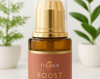 Aceite facial BOOST: mezcla ligera de bayas antioxidantes para una piel luminosa, hidratada y protegida / Ingredientes naturales y orgánicos / TULASOL