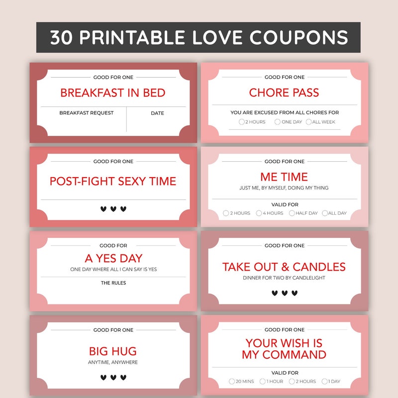 Love Coupon Book Etsy