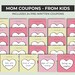 Mom Coupon Book, Coupons From Kids, Last Minute Gift Idea for Mum ...