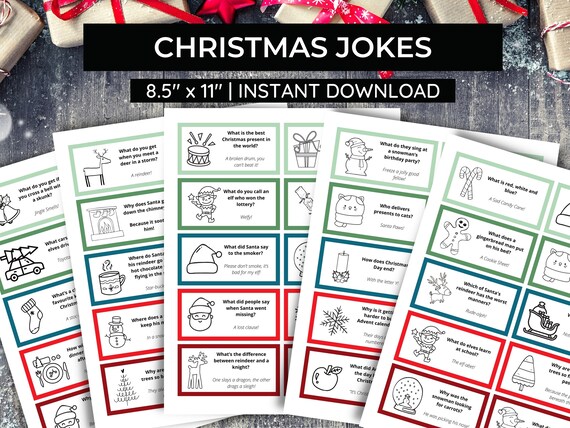 Christmas Lunch Box Jokes Lunch Box Notes Printable - Etsy Australia