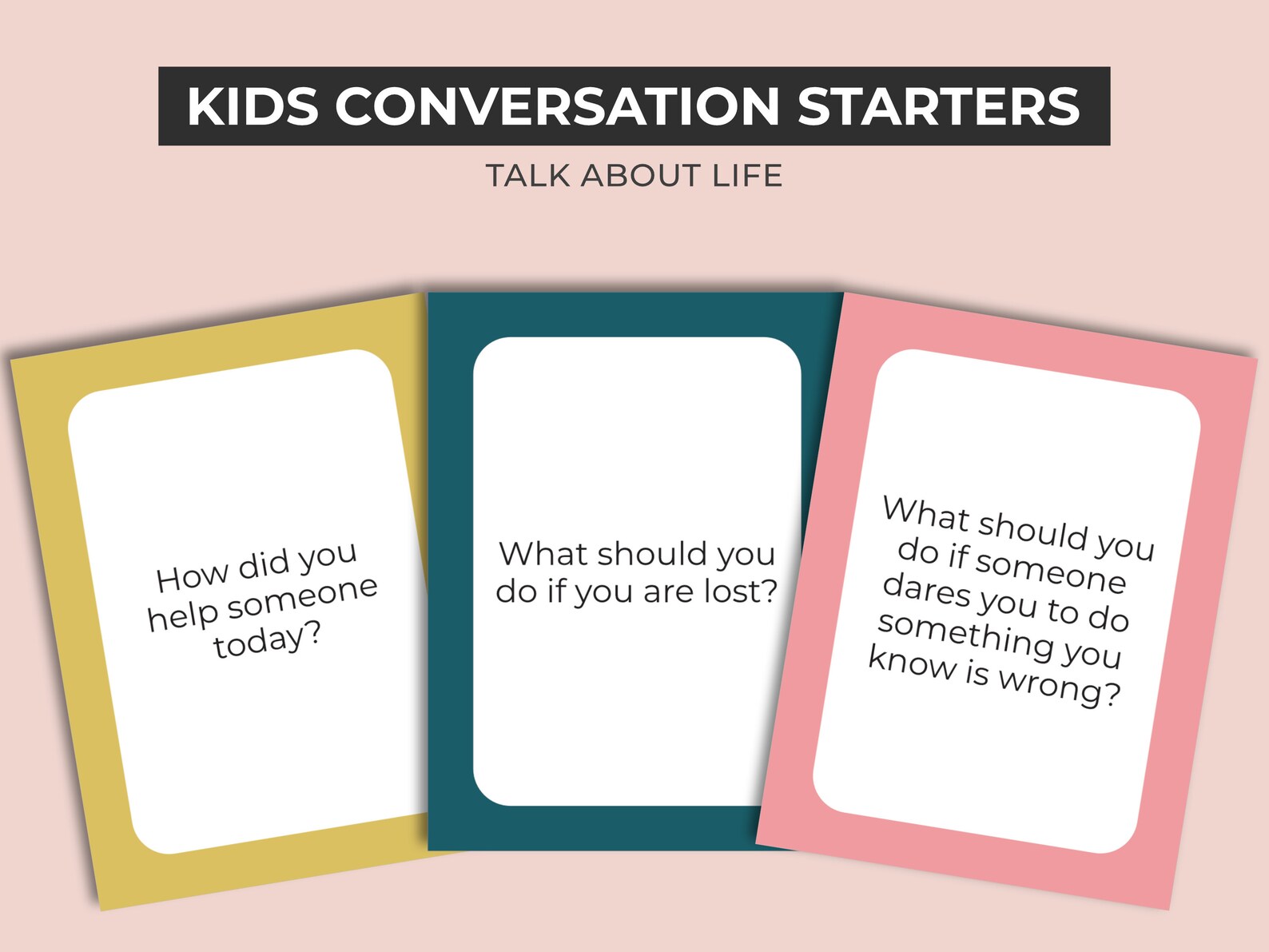 Family Conversation Starters Printable, Kids Conversation Starters, Ice ...
