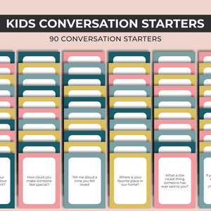 Family Conversation Starters Printable, Kids Conversation Starters, Ice ...
