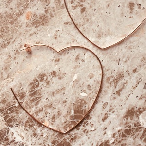 Declaración de oro rosa Heart Hoops