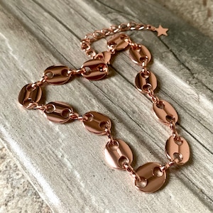 Park Lane Link Bracelet. Rose Gold.