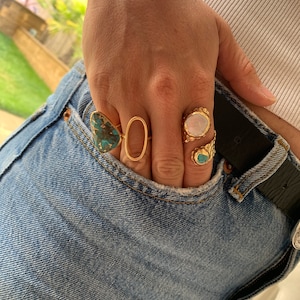 Gold Oval offener Ring