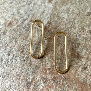 Ovoid Gold Earrings