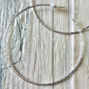 White Gold “Skinny Hoops” Earrings