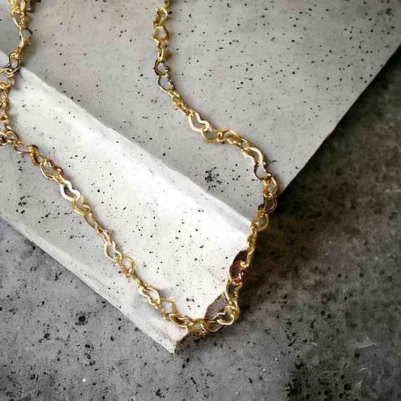 All Heart Link Necklace. Gold 18 Inch. Etsy Canada