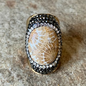 Chrysanthemum Gold Statement Ring
