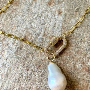 Luxe Baroque Pearl Gold Collar Necklace