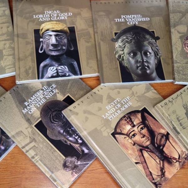 8 Volumes of 1993 Time-Life Lost Civilizations Educational Series. Illustrated with maps, historic photographs, and archeological bios