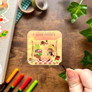 Pegatinas de artistas, pegatinas para planificadores, pegatinas para Bullet Journal, pegatinas ilustradas, pegatinas para portátiles, pegatinas para botellas de agua, pegatinas para Kindle