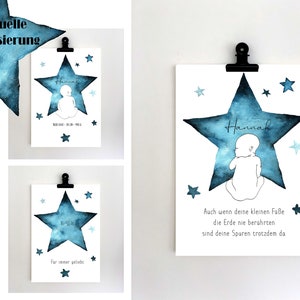 Unser Sternenkind / personalisierter Kunstdruck / Poster/ A4