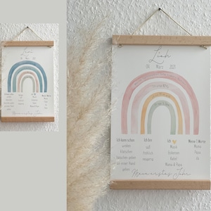Mein 1. Geburtstag personalisiert - Regenbogen