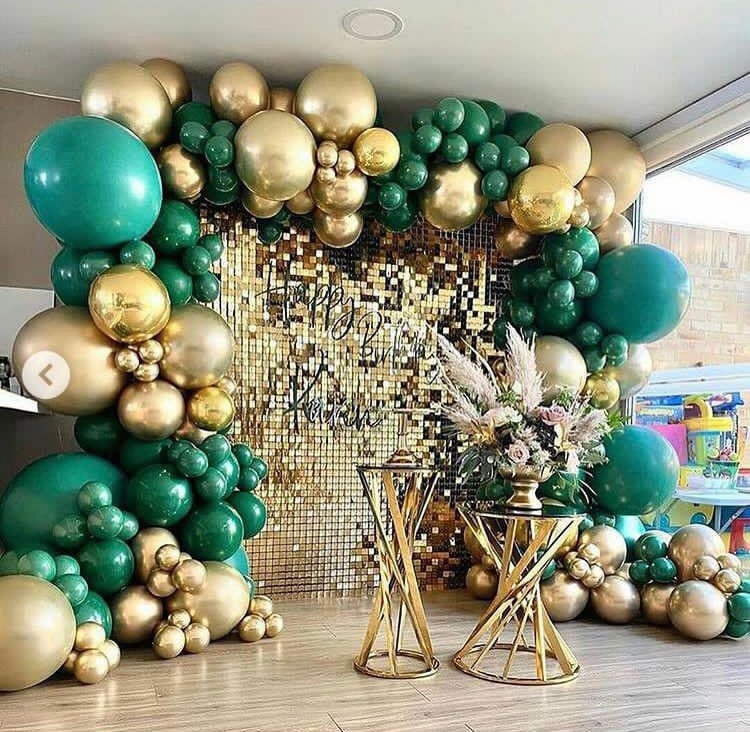 102pcs Dark Green Balloons Garland Arch Kit Gold Latex Party - Etsy