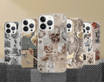 Anatomy Phone Case Biology Body parts Cover for Pixel 9 8 Pro 7A, iPhone 16 15 14 13 12 Pro 11 XR for Samsung S24 FE S23 A73 A53