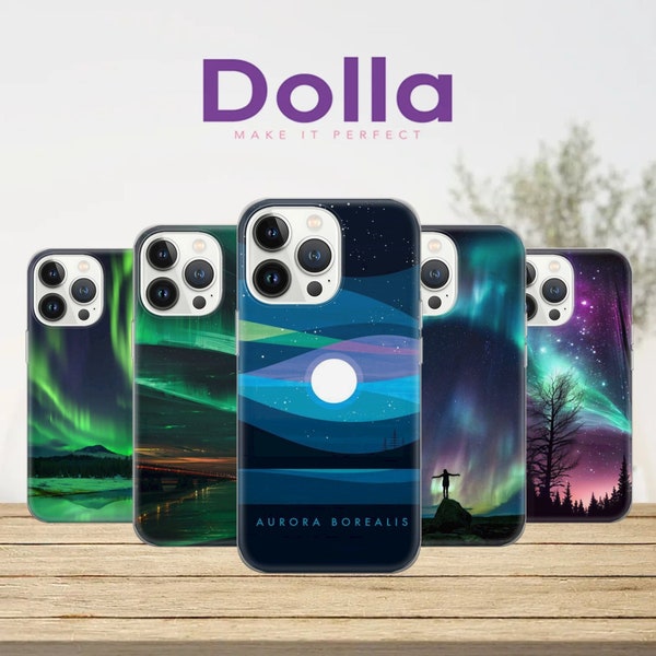 Aurora borealis Phone Case Northern lights Cover for Pixel 8 Pro 7A 6A, iPhone 15 14 13 12 Pro 11 XR for Samsung S21FE S23 A73 A53 A15 14